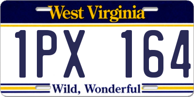 WV license plate 1PX164