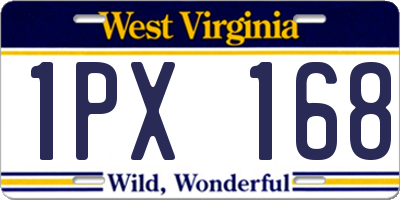 WV license plate 1PX168