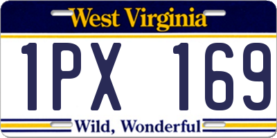 WV license plate 1PX169