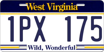 WV license plate 1PX175