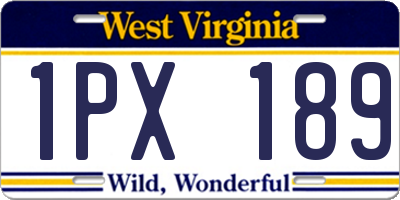 WV license plate 1PX189