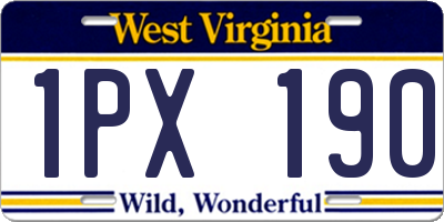 WV license plate 1PX190