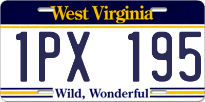 WV license plate 1PX195