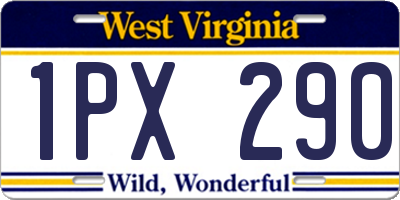 WV license plate 1PX290