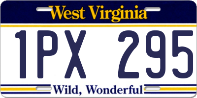 WV license plate 1PX295