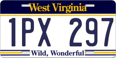 WV license plate 1PX297