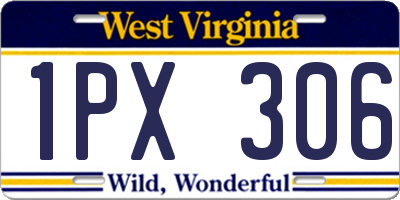 WV license plate 1PX306
