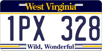 WV license plate 1PX328