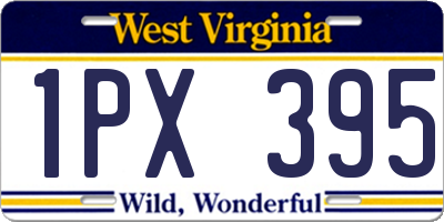 WV license plate 1PX395