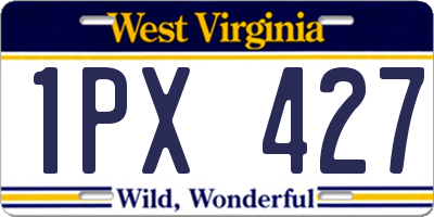 WV license plate 1PX427