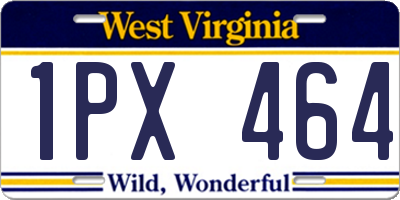 WV license plate 1PX464