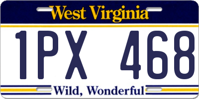 WV license plate 1PX468