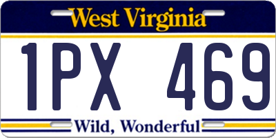 WV license plate 1PX469
