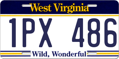 WV license plate 1PX486