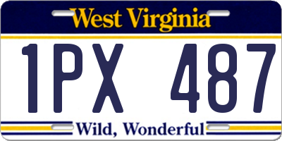 WV license plate 1PX487
