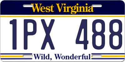 WV license plate 1PX488