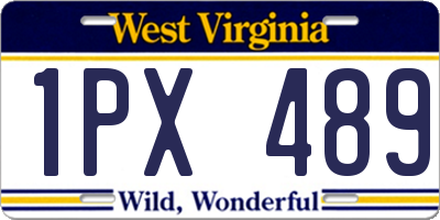 WV license plate 1PX489