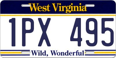 WV license plate 1PX495