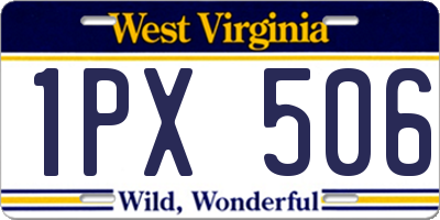 WV license plate 1PX506