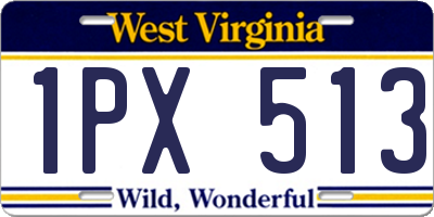 WV license plate 1PX513