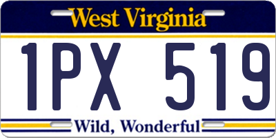 WV license plate 1PX519