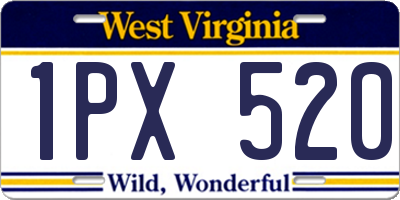 WV license plate 1PX520