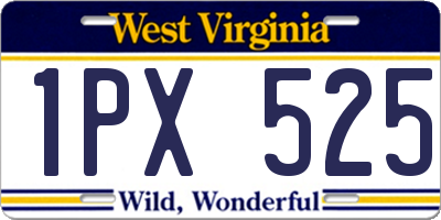 WV license plate 1PX525