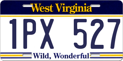 WV license plate 1PX527