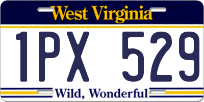 WV license plate 1PX529