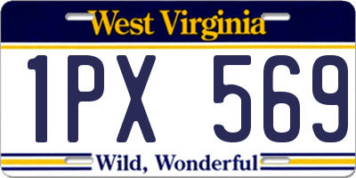 WV license plate 1PX569
