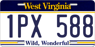 WV license plate 1PX588