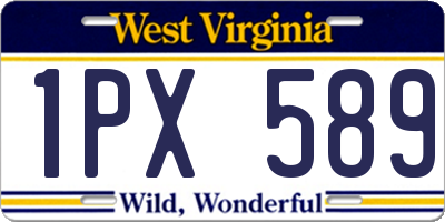 WV license plate 1PX589