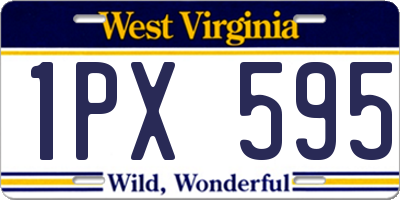 WV license plate 1PX595