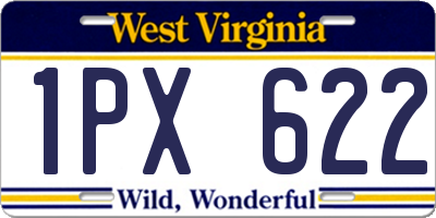 WV license plate 1PX622