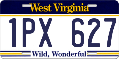 WV license plate 1PX627