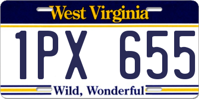 WV license plate 1PX655