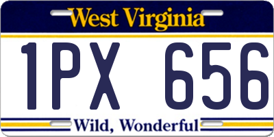 WV license plate 1PX656