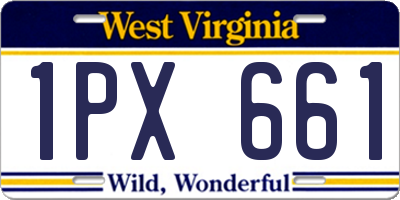 WV license plate 1PX661