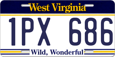 WV license plate 1PX686
