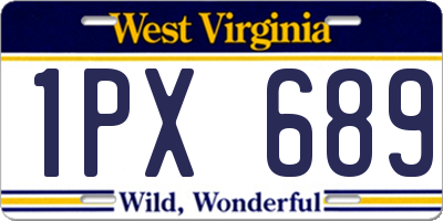 WV license plate 1PX689