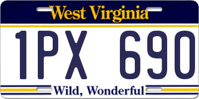 WV license plate 1PX690