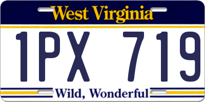 WV license plate 1PX719