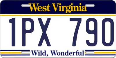 WV license plate 1PX790