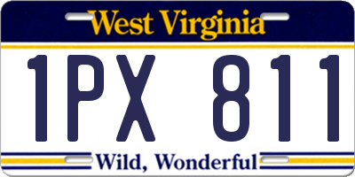 WV license plate 1PX811