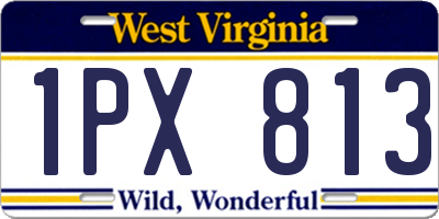 WV license plate 1PX813