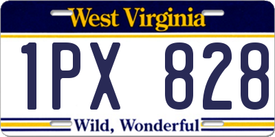 WV license plate 1PX828