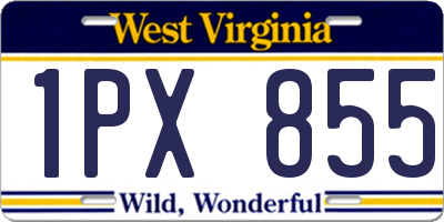 WV license plate 1PX855