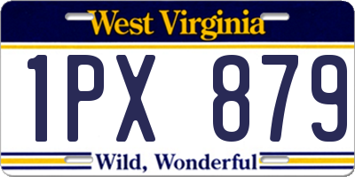 WV license plate 1PX879