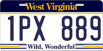 WV license plate 1PX889