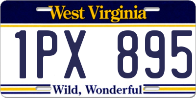 WV license plate 1PX895